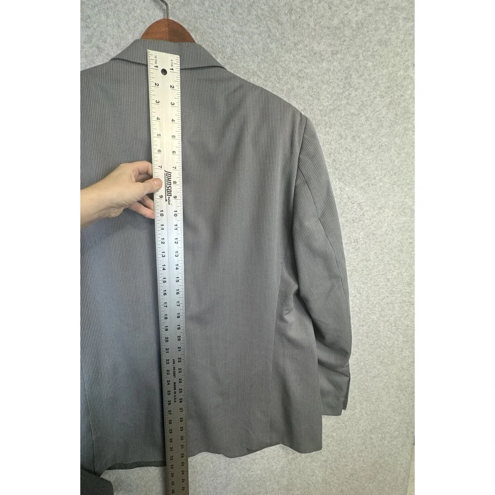 Donald J Trump Signature Coll. 2 Piece Suit Blazer 46L PinStripe 100% Wool 40x29